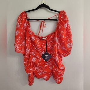 NWT Ava & Viv Women's Plus shirt Size 3X